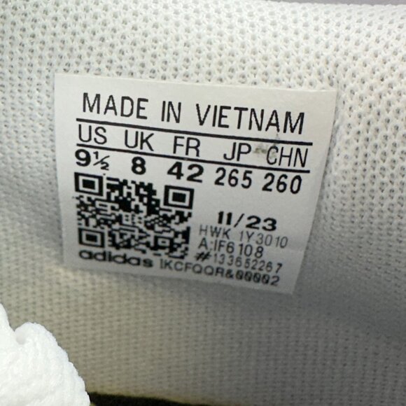 Adidas Advantage Women's size 9.5 White Bliss Lilac Leather Casual Shoes - Picture 7 of 8